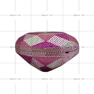 Pochette de soirée 3D en diamant, sac à main orné de strass et de perles de cristal pour fêtes, mariages et bals de promo - Product Image 1