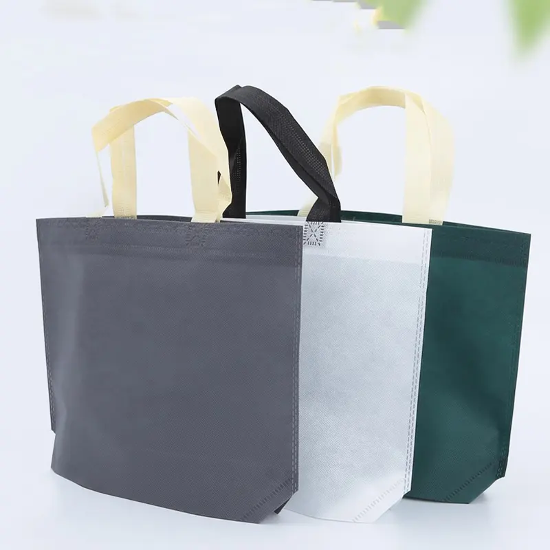 Venta al por mayor personalizado bolso no tejido promocional reutilizable de tela bolsas de compras Pp laminado no tejido bolsa de compras
