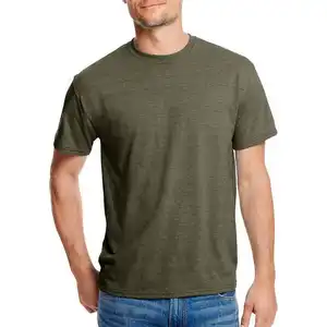 पुरुषों और बड़े पुरुषों के लिए 60% पॉलिएस्टर/30% कपास/10% रेयान ट्राई ब्लेंड शॉर्ट स्लीव टी-शर्ट आकार 3XL तक