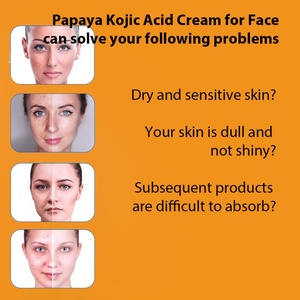 Organic Day and Night Deep Hydrating Moisturizing Dark Spots Acne Papaya Kojic Acid Glutathione <b>Face</b> Cream - Product Image 4