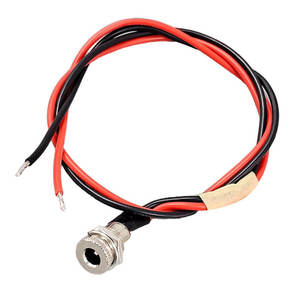 Conector de Alimentación Hembra para Montaje en Panel DC099 5521, Arnés de Cable de 5.5x2.1mm, Cableado Interno para Equipos Electrónicos - Product Image 1