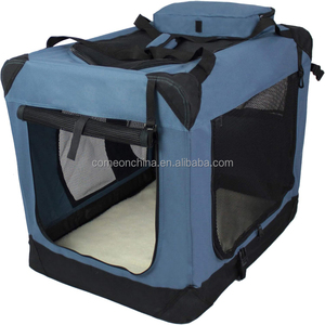Jaula suave plegable de 3 puertas para perros grandes con bolsa de transporte cama polar jaula plegable para mascotas transporte de viaje jaula suave para perros - Product Image 4