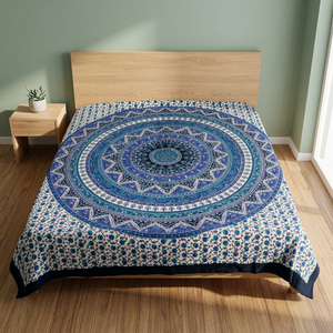 Design <b>Bed</b> Cover Set Wholesale Sheet Hand Block Print Cotton Handmade Bedding Bedsheet With Soft Pillowcases <b>Mattress</b> Linens - Product Image 3