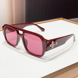 Occhiali da Sole Quadrati da Uomo Stile Hip-Hop con Strass, Montatura Doppia, Nuova Collezione 2026, per Feste e Look Vintage - Product Image 4