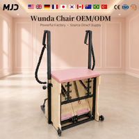 Chaise de Pilates Wunda MJD à haute stabilité avec poignées amovibles, équipement de fitness professionnel pour studio, certifiée SGS ISO CE