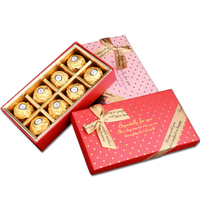 Boîtes en fer à fenêtre transparente emballage de boîte-cadeau de chocolat chocolat chocolat recyclable personnalisé produit de qualité supérieure avec estampage de feuille d'or