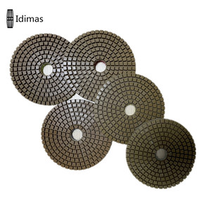 Disco Abrasivo Diamantato da 4 Pollici con Legame in Rame ad Alta Durezza, con Fissaggio a Strappo per la Levigatura di Pietra, Granito, Gemme e Calcestruzzo (OEM) - Product Image 1