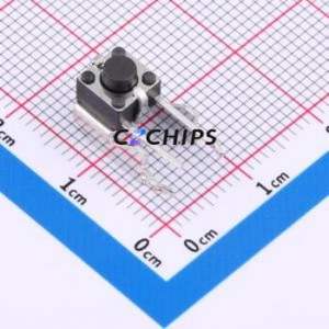 GT-TC102B-H050-L1 Tactile Switch Through hole,6.1x6.1mm Switch Single Pole Single Throw Round Button 2.5N Right Angle Insert - Product Image 1