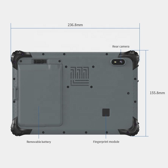 Waterproof IP67 and Shockproof MIL-STD-810H Win11 Pro BT5.3 Rugged Industrial Tablet