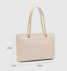 Sac à main personnalisé, nouvelle mode, grande capacité, sac à main de luxe pour femmes, en cuir PU, avec bandoulière, belle chaîne - Product Image 5