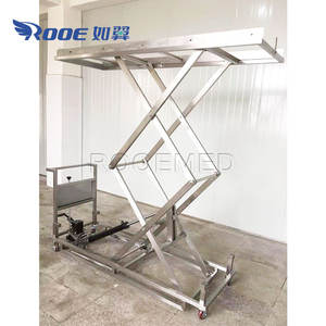 GA500A अंतिम संस्कार स्टेनलेस स्टील Cadaver हाइड्रोलिक Mortuary लाश शरीर चोर ट्राली - Product Image 3