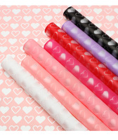 Papier d'emballage pour fleurs en forme de petit cœur, papier mat polyvalent, emballage cadeau pour bouquets de fleurs, papier pour fleuristes