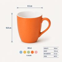 Mug en céramique mate 350 ml, couleur unie, design sublime, sans BPA, sans danger pour les aliments, passe au lave-vaisselle, option logo personnalisé pour la maison, le bureau ou comme cadeau