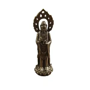 Будда Гуан Гуаньинь Бодхисаттва предлагает чистое бронзовое украшение для дома, Будда, ритуальный мини-Будда из латуни