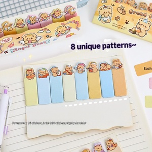 กระดาษโน้ตรูปหมีน่ารัก ดีไซน์ครีมแบร์แบบแถว ใช้ซ้ำได้ กระดาษโน้ตการ์ตูนสำหรับจดบันทึกข้อความ - Product Image 3