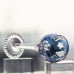 Calici da Vino Hock in Cristallo Multicolore Intagliato a Mano Stile Antico <span class=keywords><strong>con</strong></span> Stelo e Base Lavorati per Arredo Bar - Product Image 6