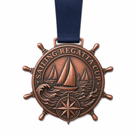 Médailles de basket-ball en métal durables personnalisées, trophées sportifs, badges de gymnastique pour la remise des diplômes, plaques gravées, design uni, boucle de ruban