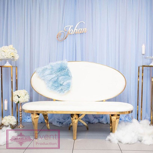 गुलाबी मखमली सोने के साथ गुलाबी मखमली सोने के स्टेनलेस स्टील फ्रेम सिंथेटिक चमड़े और स्पंज भरने - Product Image 5