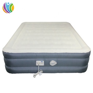 Eco-Friendly inflatable beds air mattress,3 layers inflatable air bed,flocking inflatable airbed with factory price
