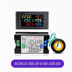 <span class=keywords><strong>D69</strong></span>-2058 nhiều Thông số điện hiển thị AC kỹ thuật số giám sát <span class=keywords><strong>Meter</strong></span> U I P Hz kWh cos AC 200-450V AC 40-300V 100A - Product Image 5