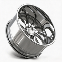 Rines Forjados SL 20x9 24x10 26x12 30x14 Personalizados de 2 Piezas con Tapa Central Flotante Pulida 6X135 6X139.7 para Toyota Tundra