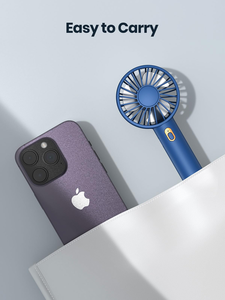 <b>Mini</b> Portable Handheld <b>Fan</b> 1800mAh <b>USB</b> Rechargeable 3-Speed Cooling for Home Office Travel Outdoor Car Household Use Battery - Product Image 2