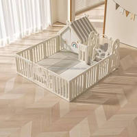 Parc de jeu pour bébé Vsuch avec maisonnette, motif éléphant mignon, clôture d'activités pour enfants, espace de sécurité pour usage intérieur à la maison