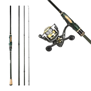 Canne à <span class=keywords><strong>pêche</strong></span> portable Jianuo J1 en carbone, action moyenne, manche en liège, 1,8m, 2,1m, 2,4m – Nouvelle collection, haute qualité, vente flash - Product Image 1