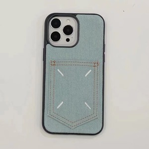 Para iPhone 15 Pro Max Funda de teléfono Bordado de moda iPhone 14 Pro Ranura para tarjeta a prueba de golpes Tela 17P <span class=keywords><strong>E</strong></span> <span class=keywords><strong>Ink</strong></span> Cover Metal - Product Image 6