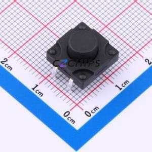 TS018-CBY1EH6.5 Tactile Switch Through hole-4P,12x12mm Switch Single Pole Single Throw Round Button 1.8N Through Hole - Product Image 1