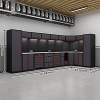 Gabinete de Herramientas Modular Moderno de Acero de Alta Calidad, 15 Cajones, Capacidad de Carga de 1000 kg, Cerradura con Llave OEM, 5 Años de Garantía, Ruedas Resistentes a la Oxidación
