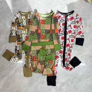 婴儿和幼儿双面拉链竹纤维连体衣男女通用休闲睡衣 - Product Image 2