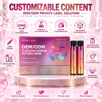 Boisson de peptides ovariens d'esturgeon à marque privée pour femmes, liquide oral nutritionnel personnalisé, supplément de bien-être féminin OEM ODM