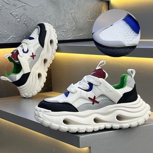 Sneakers Chunky Dad Unisexe à Blocs de Couleurs, Chaussures Décontractées Respirantes en Maille à Plateforme Rehaussante - Product Image 1