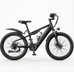 Bicicleta Eléctrica de Montaña de 26 Pulgadas, Cuadro de Aluminio, Batería de Litio de 48V 8AH, Motor en el Buje Trasero, Doble Suspensión, Sin Escobillas, Ligera para Adultos - Product Image 1