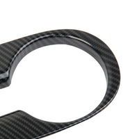 Accessoires de voiture style fibre de carbone Bouton de fenêtre de porte intérieure Couvercle de cadre décoratif en verre pour Hyundai Palisade 2019 2023