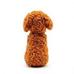 Figurines de chiots tricotées à la main en laine 100% certifiée, écologiques, orange, petites, mignonnes, décorations murales, ornements de Noël - Product Image 4
