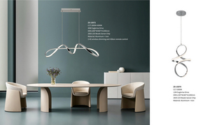โคมไฟเพดาน LED ทรงเกลียวโครเมียม สไตล์โมเดิร์น - Product Image 5