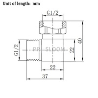 Robinet d'angle chromé M1/2*F1/2 en laiton carré, fixation murale pour salles de bain, toilettes, douches et robinetterie - Vente chaude