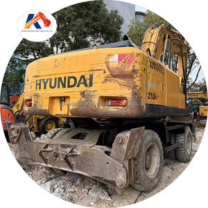 Excavadora de ruedas Hyundai 210w-7 original con hoja Excavadora Hyundai 210w-5 r210w usada - Product Image 1