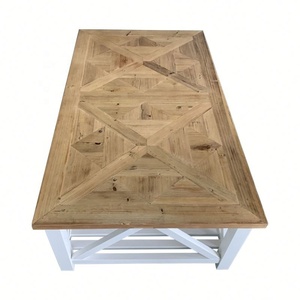 Mesa de centro rectangular para sala de estar, <span class=keywords><strong>parquet</strong></span> de madera maciza reciclada, rústica, Vintage, antigua, Provincial, francesa, 2017 - Product Image 5