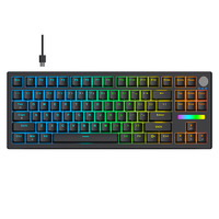 Keyboard Gaming Mekanik Nirkabel RGB Tri-Mode 75% 82-Key Antarmuka USB Harga Pabrik 2026, Laris Manis