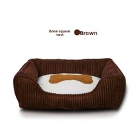 Accessoires pour animaux de compagnie S~XL, lit pour chien en polaire corail solide extra large, lavable en machine, nid de sommeil pour chats et chiens