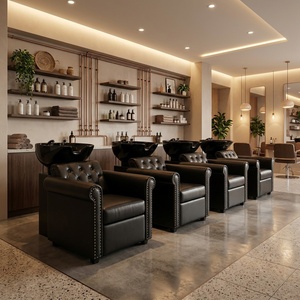 Sillón de Lavacabezas BarberPub Ecológico y Contemporáneo para Salón de Belleza y Barbería, con Giro de 360 Grados - Product Image 3