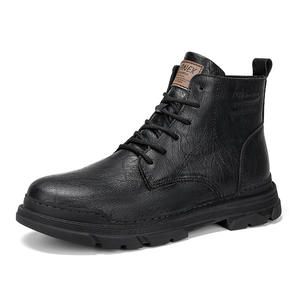 Botas para hombre más vendidas, botas de trabajo británicas de caña alta a la moda, zapatos casuales de caña media versátiles para hombre - Product Image 1
