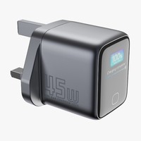Pengisi Daya Dinding Mini 45W GaN Tipe C dengan Layar Digital Pintar AI, Adaptor Pengisian Cepat PD untuk Ponsel, Tablet, Laptop, Mendukung OEM