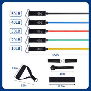 Juego de Bandas de Resistencia para Ejercicio en Casa, Ecológicas, Duraderas, con Logotipo Personalizado, Portátiles, de Látex, Modelo Theraband, Nivel Pesado - Product Image 6