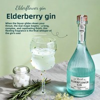 Gin à la baie de sureau Baraka 40% Vol. Fournisseur en gros de gin aromatisé. Gin artisanal aux notes de baies sucrées et d'herbes.