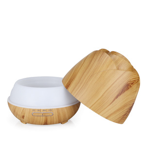 Difusor de grano de madera de 400ml con diseño de flores de nuevo producto con apagado automático sin agua - Product Image 6