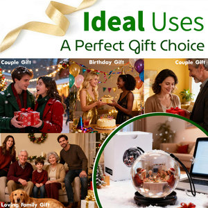 Dropshipping, Esfera de Memoria, Bola de Cristal 3D de 2.7 Pulgadas con Sonido, Personalizada, Carga tus Propios Videos y Fotos, Regalo Personalizado para Parejas - Product Image 6